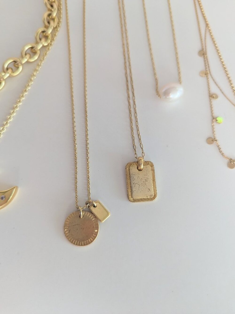 Madewell & Anthropologie Curated Gold Jewelry Bundle Layered Chains Rings - Picture 8 of 13